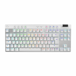 Logitech G PRO X TKL Lightspeed kabellose Gaming-Tastatur, ultramobiles Design ohne Ziffernblock, LIGHTSYNC RGB, PBT-Tastenkappen, Tactile Switches (GX Brown), QWERTZ Deutsches, PC - Weiß Weiß Kabellos Tastatur Angebot bei HelloDeals
