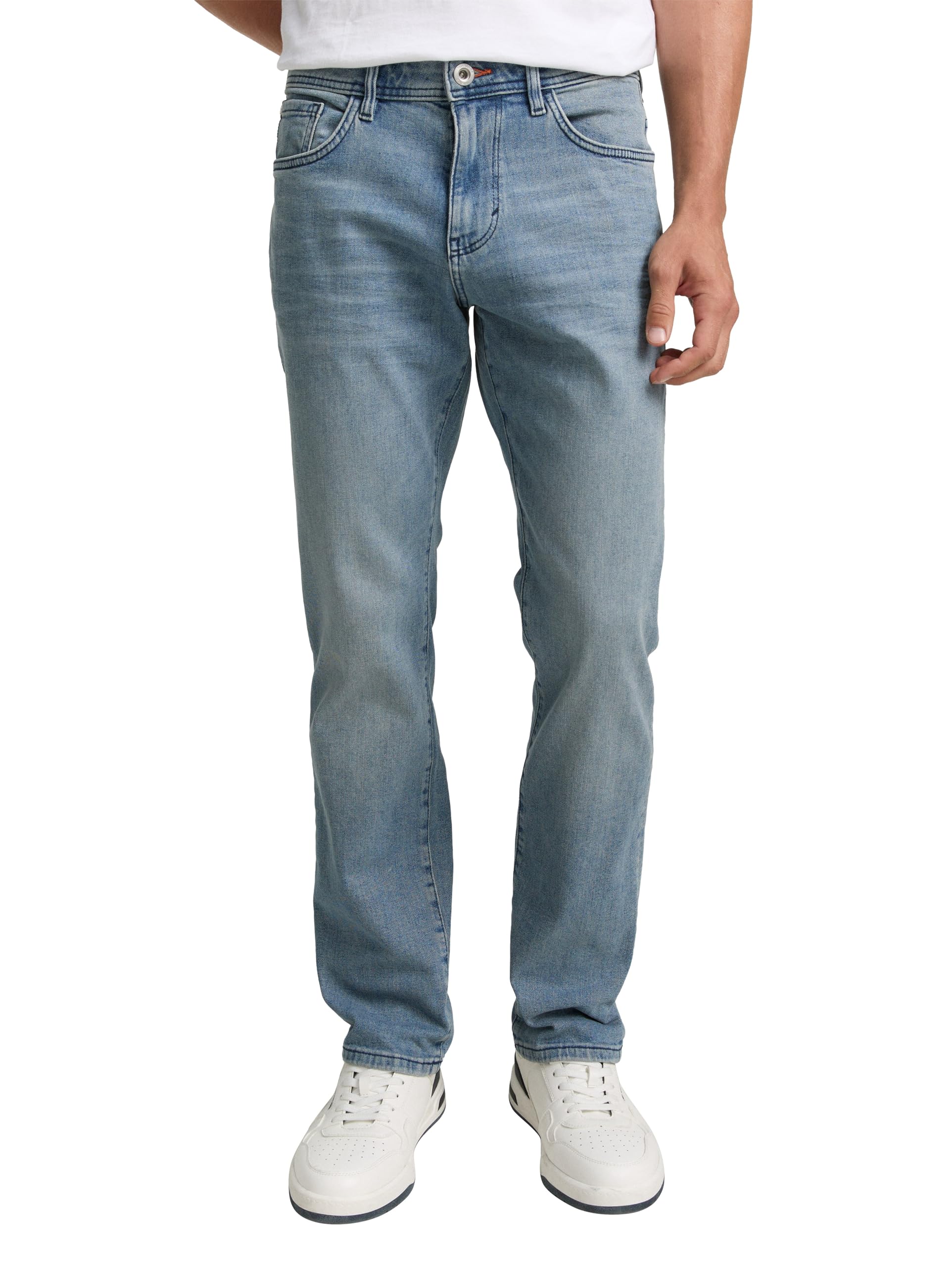 Tom Tailor Herren TTMARVIN Straight Jeans mit Stretch 34W / 34L 10141 - Stone Blue Denim Angebot bei HelloDeals