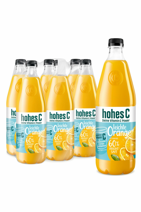 hohes C leichte Orange (6 x 1l), 60% Saft, Orangensaft, Vitamin C, ohne Zuckerzusatz laut Gesetz, vegan 6 l (1er Pack) leichte Orange Angebot bei HelloDeals