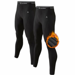 CL convallaria Thermo Unterhose Herren Lange Thermounterhose Männer Warm Innenfleece Thermounterwäsche Sport Skiunterwäsche Funktionsunterwäsche für Winter M Bottoms2pc-b-blackblack Angebot bei HelloDeals