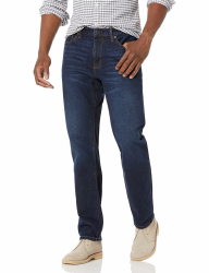 Amazon Essentials Herren Stretchjeans, Gerade Geschnitten - Auslauffarben 44W / 30L Indigo Waschung Angebot bei HelloDeals
