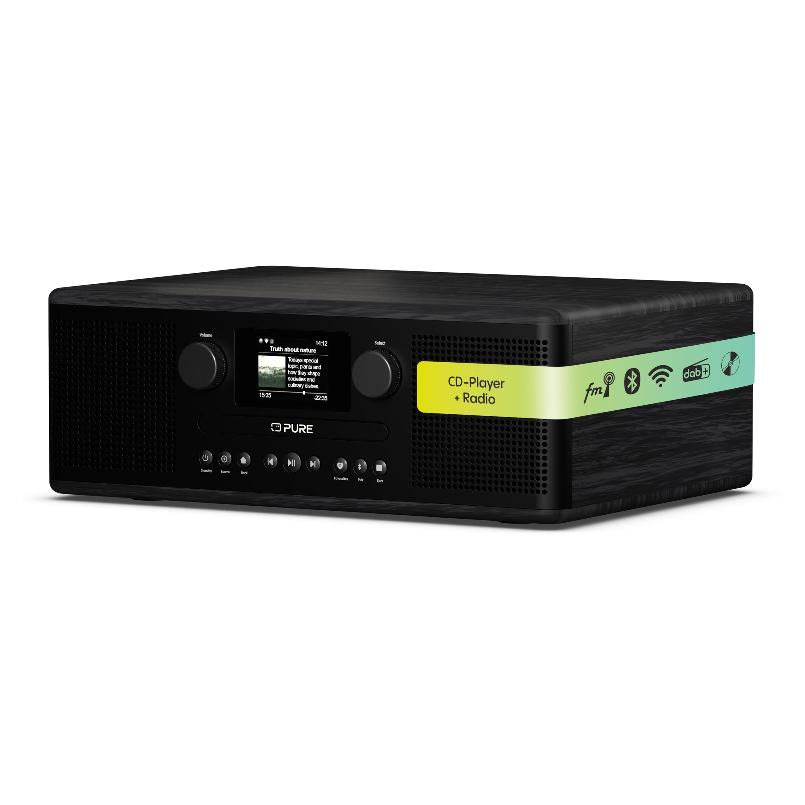 Pure Classic C-D6i – All-in-One Internetradio mit WLAN, DAB+/FM, Bluetooth 5.3, CD-Player, USB, AUX, 150 Speicherplätze, 2X 15W Stereo-Sound, Farbdisplay, Wecker & Sleep-Timer – Schwarz Angebot bei HelloDeals