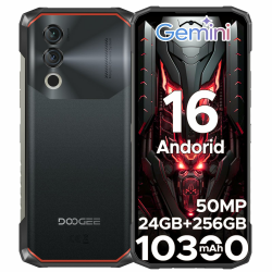DOOGEE Blade10 Power Android 16 AI Outdoor Handy 10300mAh, 24GB +256GB / TF 2TB Outdoor Smartphone Ohne Vertrag, 6.6'' HD+ baustellenhandy, Gemini AI 50MP Kamera, IP69K/ NFC/GPS/Face ID/3 Card Slot Schwarz(A16) Angebot bei HelloDeals