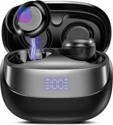 Bluetooth Kopfhörer, 2026 Mini In Ear Kopfhörer Kabellos Bluetooth 5.4 HiFi Immersiv Sound, 47Std Spielzeit Schlafkopfhörer mit Passiver Geräuschmaskierung, LED-Anzeige Earbuds für Schlaf Schwarz Angebot bei HelloDeals