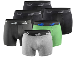 Puma Boxershort Unterhose 6er Pack Herren Basic Black Limited Edition L Black-green-grey-new Angebot bei HelloDeals