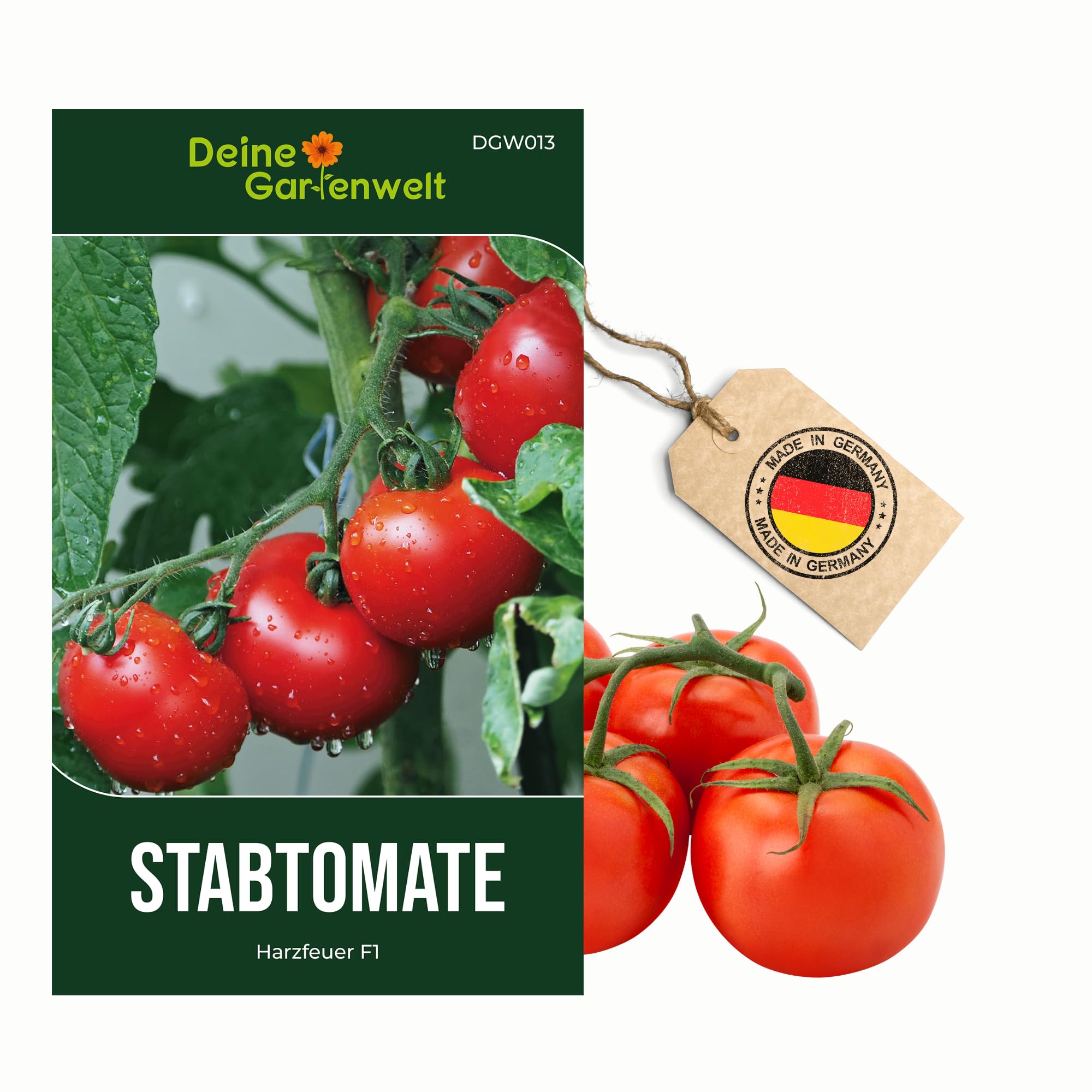 Stabtomaten Harzfeuer F1 Samen - Solanum lycopersicum - Tomatensamen - Gemüsesamen - Saatgut für 15 Pflanzen Stabtomate (Harzfeuer F1) Angebot bei HelloDeals