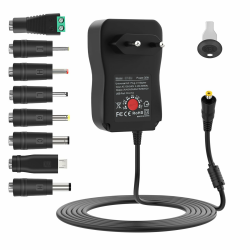 Universal Netzteil 3-12V, Isisyu 30W AC zu DC 3V 4.5V 5V 6V 7.5V 9V 12V Adapter Einstellbares Schaltnetzteil Ladegerät mit 5V 2.1A USB Port und 8 DC Steckern für LED Streifen, Router, 2A max Angebot bei HelloDeals