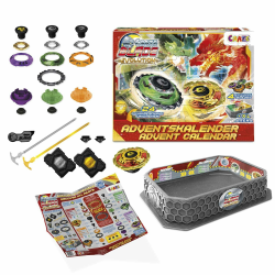 CRAZE BLADE Spielzeug Adventskalender Jungen – Kampfkreisel Weihnachtskalender Kinder mit Battle Arena, Launcher, Kreisel Blade - rote Arena Angebot bei HelloDeals