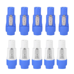 10 Pcs Powercon Stecker Kit, 3-poliger AC Powercon Nac3Fca Steckverbinder, 20A 250 V Eingang und Ausgang Powercon Stecker Set für Audio, Verstärker, LED-Bildschirm, Mixer, Bühnenbeleuchtung Angebot bei HelloDeals