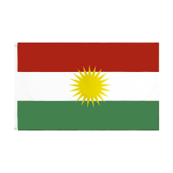 Kurdistan Flagge mit Messing-Ösen 150x90cm - Wetterfeste Fahne für Fahnenmast Extra Groß Breit Lang XL XXL Angebot bei HelloDeals