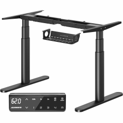 MAIDeSITe EL2 Plus Art Höhenverstellbarer Schreibtisch Gestell mit Ovaler Beindesign, Elektrisch Dualmotor Tischgestell höhenverstellbar mit 62-125cm, 4 Memory-Steuerung Schreibtisch höhenverstellbar Schwarz Angebot bei HelloDeals