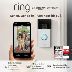 Ring Akku-Videotürklingel (Battery Video Doorbell) (2024) | WLAN-Videotürklingel-Sicherheitskamera, Selbstinstallation (in 5 Minuten) | mit eingebautem Akku I Privatsphäre-Einstellungen Nur Gerät Nickel Matt Angebot bei HelloDeals