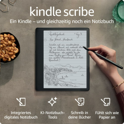 Kindle Scribe (2022) - 16 GB – der erste Kindle, der auch ein digitales Notizbuch ist – mit Paperwhite-Bildschirm (10,2 Zoll, 300 ppi) und Standard-Eingabestift. Mit Notizbuchzusammenfassung. Ohne Kindle Unlimited 16 GB Standard-Eingabestift Angebot bei HelloDeals