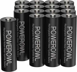 POWEROWL Akku AA 2800mAh AA Akku Wiederaufladbare 16 Stück (Geringe Selbstentladung, 1200 Zyklen) 1.2v NI-MH Wiederaufladbar AA Batterien (16AA) Angebot bei HelloDeals