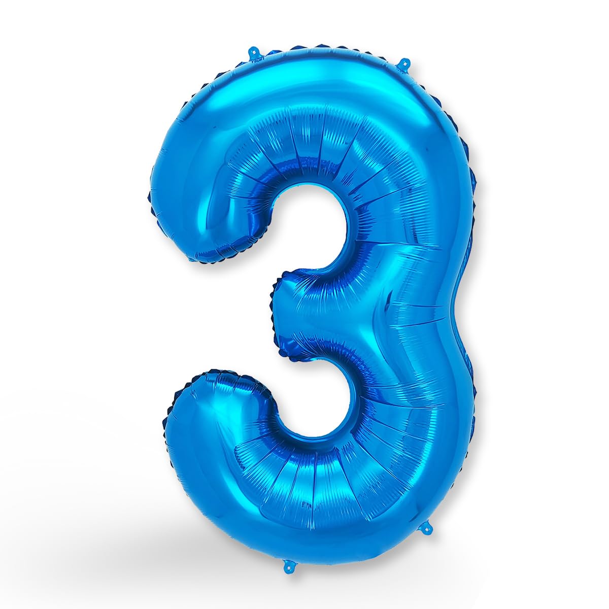 Folien-Ballon 3, Helium-Ballon, Luftballon-Zahl, nachfüllbare Riesen-Ballonzahl, Party-Deko zum 3. Kinder-Geburtstag, Jubiläum, blau Blau Number 3 Angebot bei HelloDeals