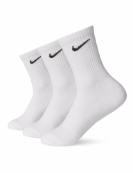 NIKE Herren Unisex U Nk Everyday Ltwt Crew 3pr Crew-trainingssocken (3 Paar) (3er Pack) L Weiß / Schwarz Angebot bei HelloDeals