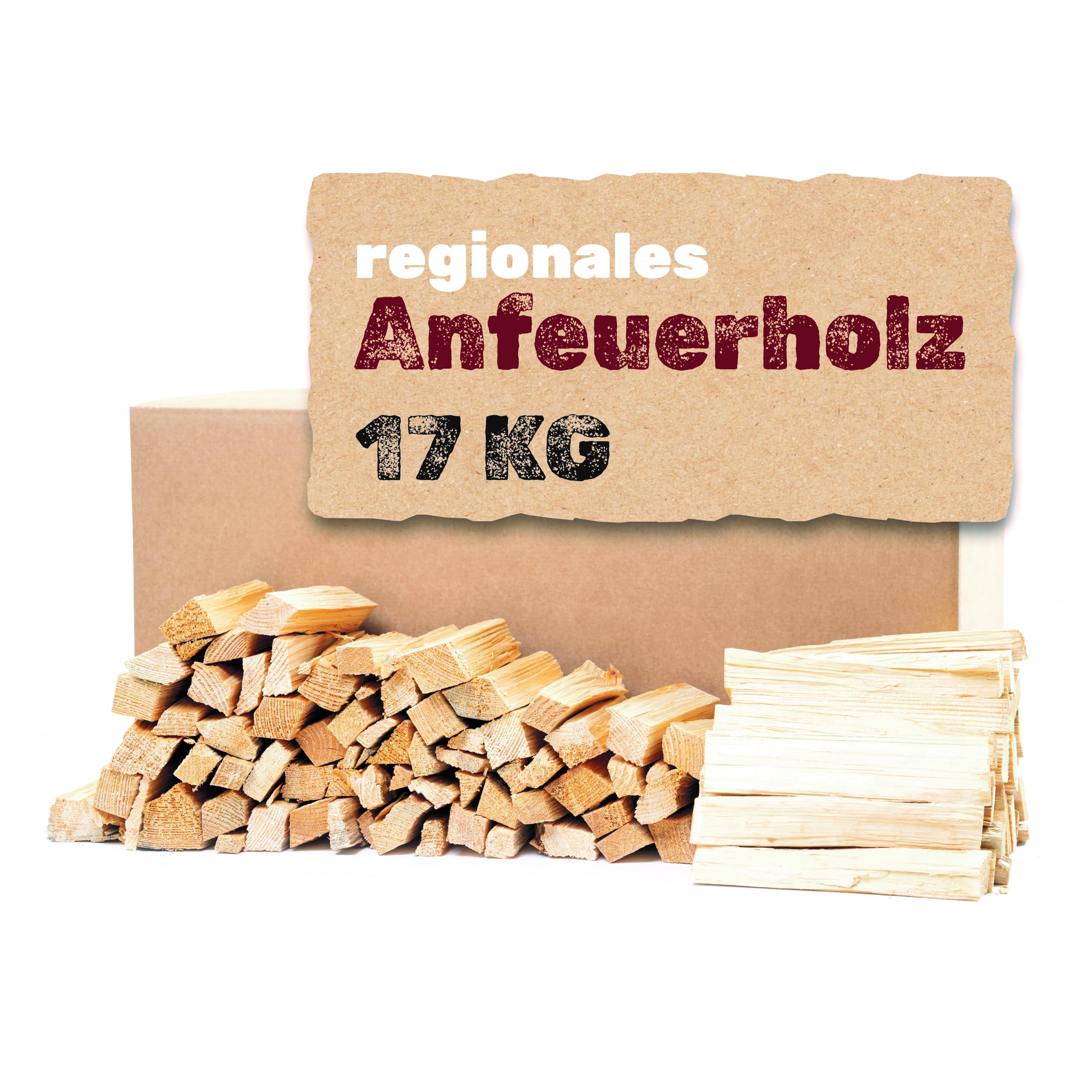 Anzündholz 17 kg I Anfeuerholz aus gespaltenem & entrindetem Kiefernholz I Hoher Harzgehalt für schnelles & effizientes Anzünden I Ideal für Kamin, Grill & Lagerfeuer Angebot bei HelloDeals