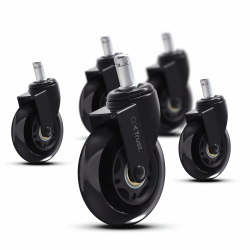 GXTrust Gel Rollen für Gaming-Stuhl, 5er Set Bürostuhlrollen, 11mm Leichtgängige und Leise Lenkrollen, Schreibtisch Stuhl, Schwarz Angebot bei HelloDeals