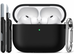 R-fun für AirPods Pro 3 Hülle (2025), Weiche Silikon Schutzhülle Cover Kompatibel mit Apple AirPods Pro 3. Generation (USB-C Kabel) für Damen Herren mit Reinigungsset und Schlüsselanhänger, Schwarz AirPods Pro 3 Hülle Schwarz Angebot bei HelloDeals