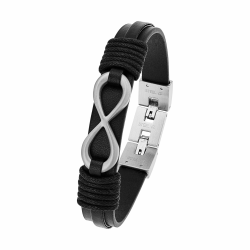 Tom Tailor Identarmband für Herren, Edelstahl, 20+1,5 cm, silber, Infinity-Anhänger, Geschenkidee, Armschmuck, Herrenschmuck, 2100689 Angebot bei HelloDeals