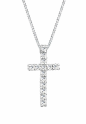 Elli Halskette Damen Kreuz Anhänger Elegant mit Kristallen aus 925 Sterling Silber Angebot bei HelloDeals