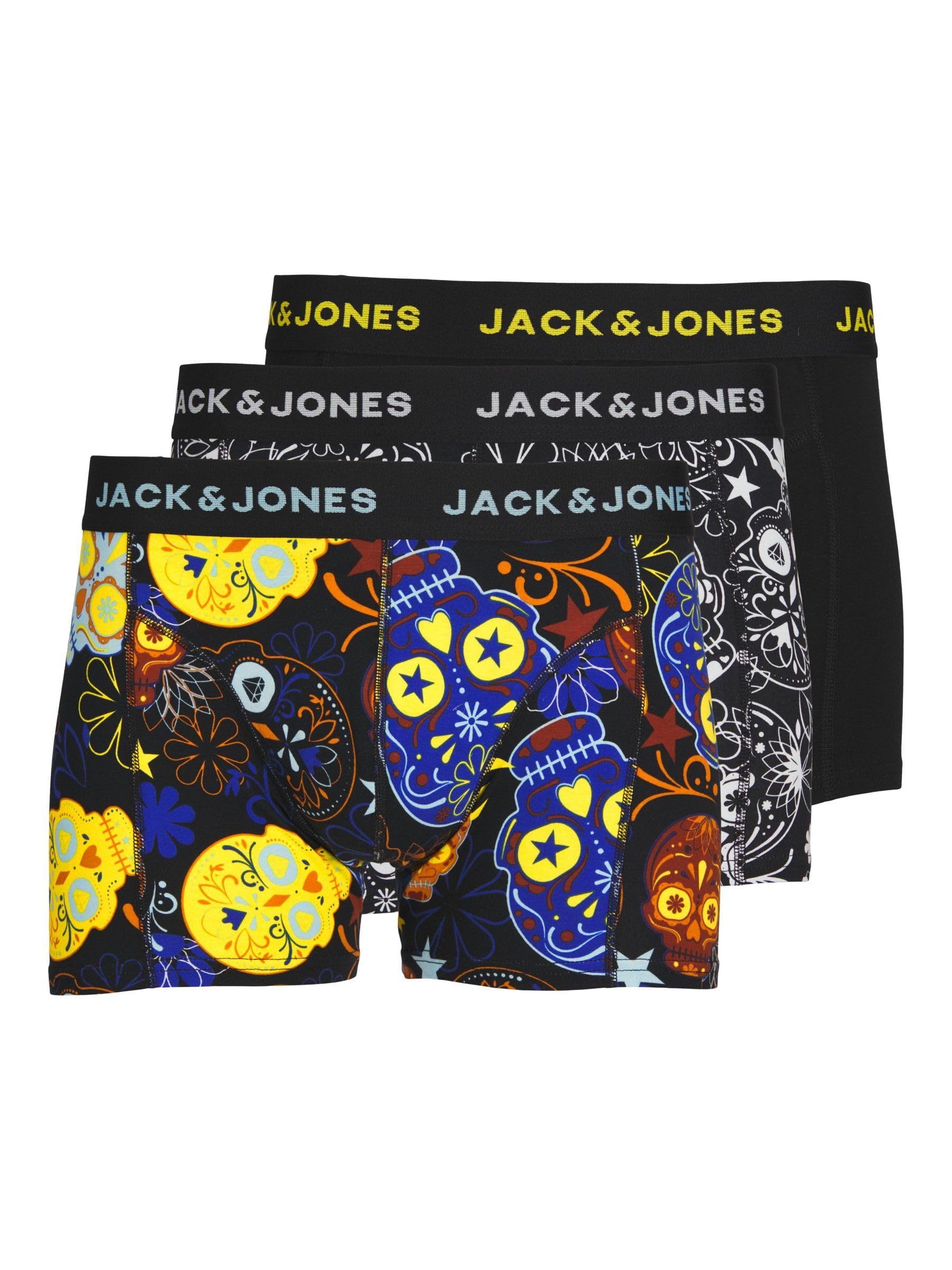 JACK & JONES Male Trunks 3er-Pack Trunks M Schwarz/Gelb (3x) Angebot bei HelloDeals