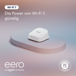 Amazon eero 7 Mesh-WLAN-Router (neueste Version) | Unterstützt Internet-Geschwindigkeiten von bis zu 2,5 Gbit/s | WLAN-Abdeckung bis zu 190 m² | Einzelpack Router 1 Einzelpack (bis zu 190 m²) Angebot bei HelloDeals