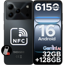 DOOGEE Note 56 Pro AI Android 16 Smartphone Ohne Vertrag, 32GB+128GB/2TB TF, 6150mAh, 6.56" HD+ IPS, T7225 Octa Core Handy Günstig, 13MP+8MP, Dual SIM 4G Simlockfreie Handys,Gemini AI, OTG,NFC,Face ID Note56Pro(Schwarz) Angebot bei HelloDeals