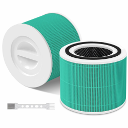 2 Stück Core 300S Filter, Toxin Ersatzfilter für LEVOIT Core 300/300S/300-RF, mit HEPA Filter & Aktivkohlefilter Entfernt bis zu 99,98% Rauch und Abgase 2 count Abgas-filter Angebot bei HelloDeals