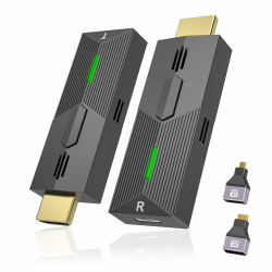 Wireless HDMI Transmitter and Receiver, 2.4G/5G 1080P Funkübertragung 1080P Plug & Play Wireless HDMI Extender zum Streamen von Video und Audio von Laptop/PC/TV-Box auf Monitor/TV/Projektor (30m) Angebot bei HelloDeals