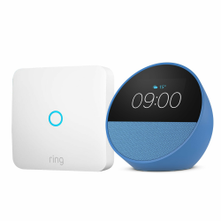 Amazon Echo Spot (neueste generation) | Blau + Ring Intercom Audio | Mach deine Gegensprechanlage intelligenter Angebot bei HelloDeals