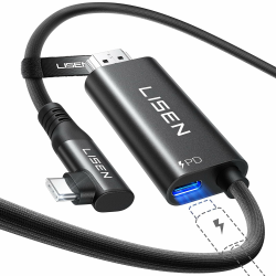 LISEN Kabel mit PD 100W, USB C auf für Samsung Galaxy S25, Kabel 4k@60Hz, Thunderbolt für Samsung Galaxy S24/23, Macbook Pro/Air, iPad Pro, iPhone 17/16 Pro Max, Surface Book,2M Angebot bei HelloDeals