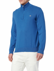 Gant Herren Classic Cotton Half Zip Pullover 3XL Rich Blue Angebot bei HelloDeals