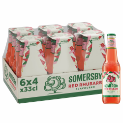 Somersby Red Rhubarb Cider, Glas Einweg (24 x 0.33 L) Angebot bei HelloDeals