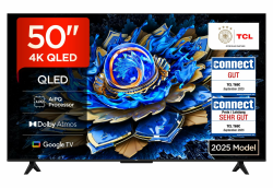 TCL 50T69C 50 Zoll QLED, Direct LED TV, 4K HDR TV, Smart Google TV (Dolby Vision & Atmos, Motion Clarity, Kompatibel mit Google Assistant & Alexa) 50 Zoll 2025 T69C 60Hz QLED Angebot bei HelloDeals