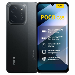 XIAOMI Poco C85, Smartphone 6+128GB, 6,9" 120Hz Display 7,99mm Design, MediaTek Helio G81-Ultra Octa-Core, 50MP AI-Zweifach-Kamera, 6000mAh, Black, Ladegerät Nicht im Lieferumfang enthalten 6+128GB Black Angebot bei HelloDeals