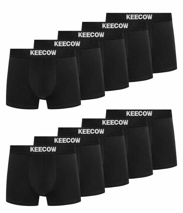Bobelle Boxershorts Herren 10er Pack,Unterhosen Männer Unterwäsche Retroshorts Baumwolle Atmungsaktive(Gr. M - 3XL) Schwarz L Angebot bei HelloDeals
