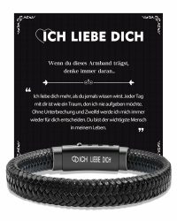 CheersLife Ich Liebe Dich Geschenke für Männer, An Meinen Sohn Bruder Mann Armband Weihnachten Geburtstag Liebes Valentinstag Jahrestag Geschenk für Ihn Freund Ehemann Sohn Bruder Lederarmband Angebot bei HelloDeals