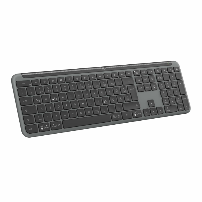 Logitech Signature Slim K950 kabellose Tastatur, schlankes Design, Wechseln zwischen Geräten beim Tippen, leises Tippen, Bluetooth, Multi-OS, Windows, Mac, Chrome, DEU QWERTZ-Layout, Graphit K950 (Standard) Graphite Angebot bei HelloDeals