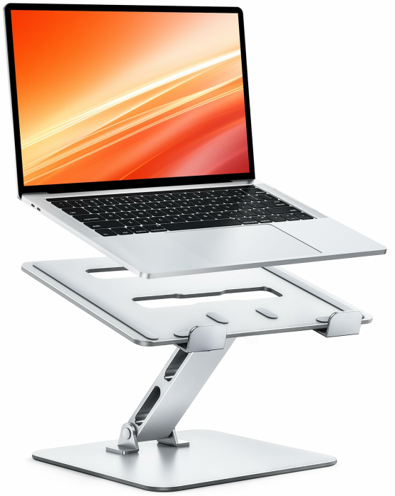 Laptop Ständer Höhenverstellbar & Ergonomischer, Faltbarer Aluminium Laptop Stand, Stabiler & Tragbare Laptopständer, Notebook Ständer Tastaturablage Kompatibel mit MacBook Pro, HP (10–16”) Angebot bei HelloDeals