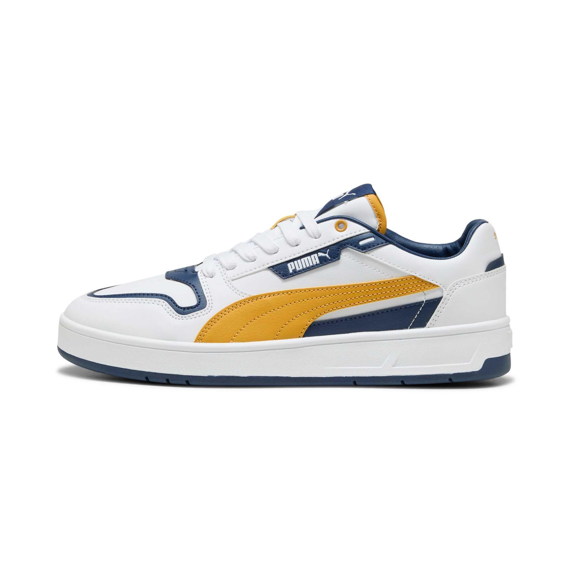 Puma Unisex Court Classic StreetSneaker 44/46 EU Puma White Archive Gold Persian Blue Angebot bei HelloDeals