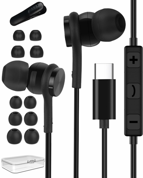 USB C Kopfhörer für Samsung Galaxy S25 S24 S23 S22 Ultra A56 A55 iPhone17 16 15 Pro Max, Magnetic in Ear Typ C Ohrhörer Anschluss mit Kabel und Mikrofon für Huawei, Google Pixel, Xiaomi, Oneplus Angebot bei HelloDeals