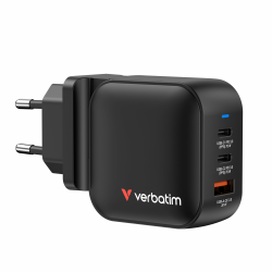 Verbatim Mini GaN Charger 70 W, 3 Ports USB-C Ladegerät, Power Adapter mit 2 x USB-C und 1 x USB-A, Schnellladegerät als Mehrfachstecker, für Macbook, Laptop, iPad, iPhone 17, Samsung, für EU, UK, USA Mini 70 Watt Angebot bei HelloDeals