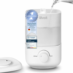 Levoit Luftbefeuchter Schlafzimmer, 23dB leise Humidifier, Top-Fill für Baby, bis 25H, Raumbefeuchter mit 360°Drehdüse für Kinderzimmer, Pflanzen, Auto Shut-off, 2,5 L, Weiß Weiß 2.5 L Angebot bei HelloDeals