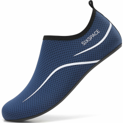Sixspace Badeschuhe Wasserschuhe Strandschuhe Schnell Trocknend Schwimmschuhe Breathable Aquaschuhe Surfschuhe für Herren Damen Gr.34-47 45 EU 487 Dunkelblau Angebot bei HelloDeals