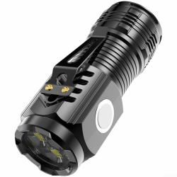 Drei Augen für Mini-Taschenlampe, ultrahell, wiederaufladbar, magnetischer Clip (B) Angebot bei HelloDeals