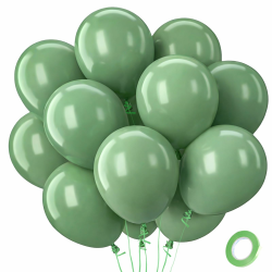 QIFU Luftballons Salbeigrün - 100 Stück Grün Luftballon Geburtstag, Latex Helium Grüne Ballons Party Deko für Weihnachten Geburtstagsdeko Hochzeits Babyparty Graduierung Jahrestag Taufe Feier, 12 Zoll Avocadogrün Angebot bei HelloDeals