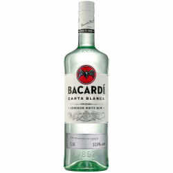 BACARDÍ Carta Blanca White Rum, 37,5% Vol., 150 cl/1.5 L, der legendäre weiße Karibik-Rum aus dem Hause BACARDÍ, perfekt für Cocktails Angebot bei HelloDeals