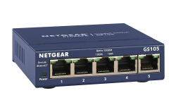 NETGEAR GS105GE LAN Switch 5 Port Netzwerk Switch (Plug-and-Play Gigabit Switch LAN Splitter, LAN Verteiler, Ethernet Hub, lüfterloses Metallgehäuse, ProSAFE Lifetime-Garantie), Blau 5-Port Unmanaged (metall design) Angebot bei HelloDeals