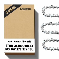 3 Tallox Sägeketten 30 cm 3/8"P 1,1 mm 44 TG Rückschlagsarme ketten kompatibel für Stihl MS170 MSE170C MS194T - 36100000044 3 Ketten 44TG 3/8"P 1,1mm 30cm HM Angebot bei HelloDeals